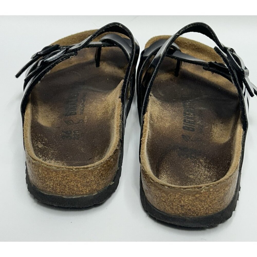 Birkenstock Nayari Toe Loop Sandals Women’s 36 US 5-5.5 Black Patent Leather - Picture 5 of 8